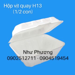 Hộp vịt quay H13 ( đựng 1/2 con vịt quay)  không HIPS Hộp xốp